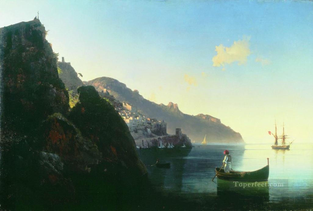 アマルフィの海岸 1841 ロマンチックなイワン・アイヴァゾフスキー ロシア油絵
